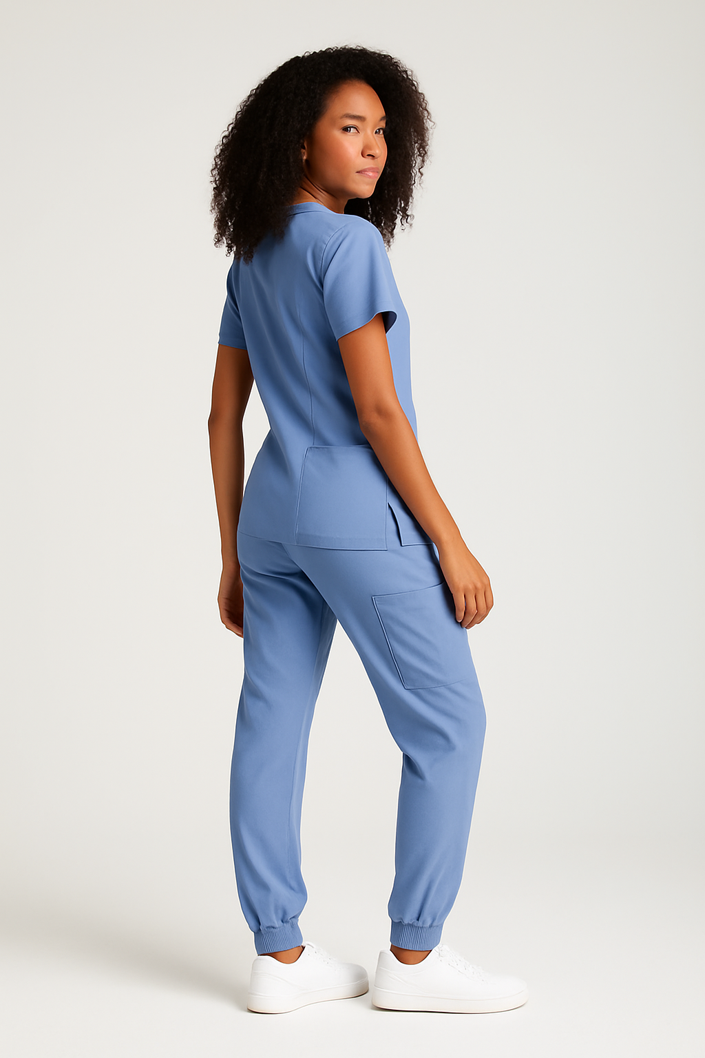 Professional Unisex Blue Scrub Suit
