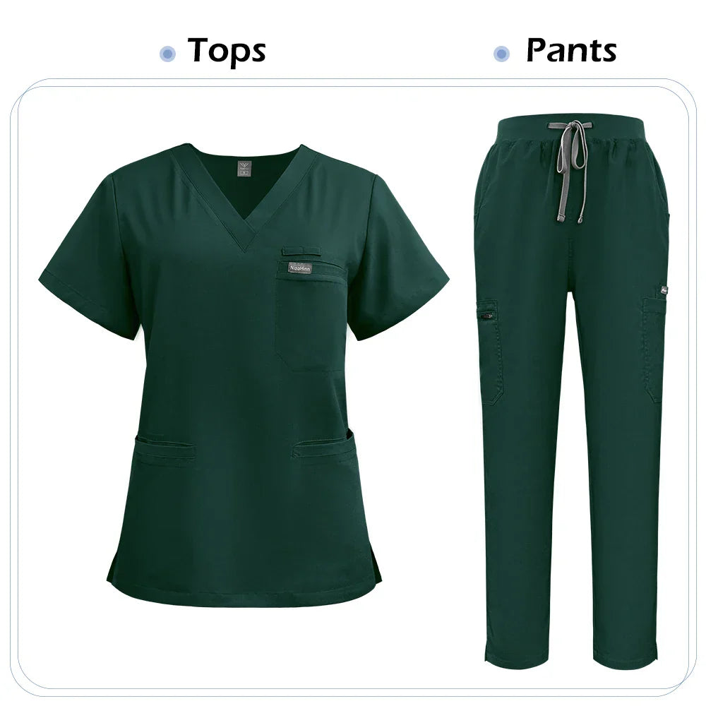 Elegant Nurse Scrub Set | Stylish 2-Piece Medical Uniform