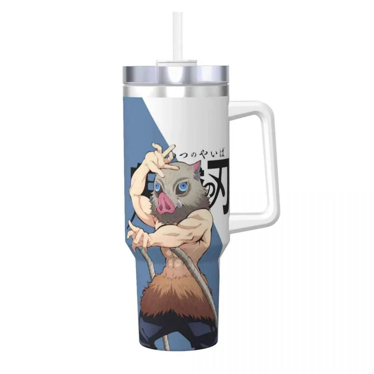 Demon Slayer 40 oz Tumbler with Handle & Straw Lid Stainless Steel