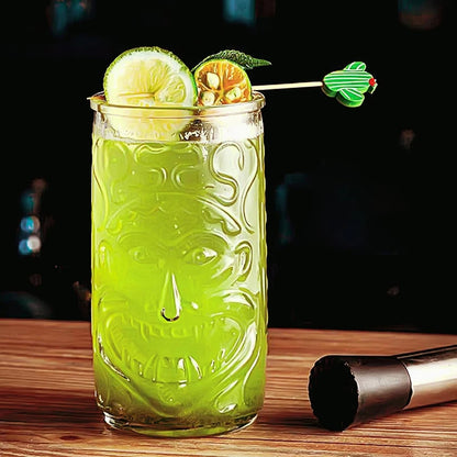 Tiki Glass Tiki Mug Modern Bar Tiki Cooler Clear Tumblers