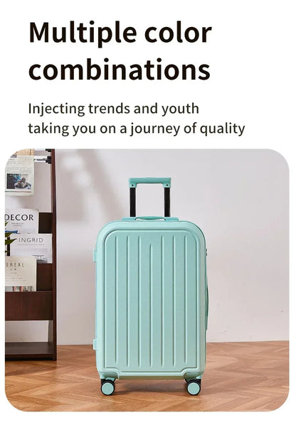 20-28 Inch Aluminum-Magnesium Luggage: Carry-On Trolley with Cup Holder and 4-Wheel Spinner-Durable Lightweight Travel Suitcase