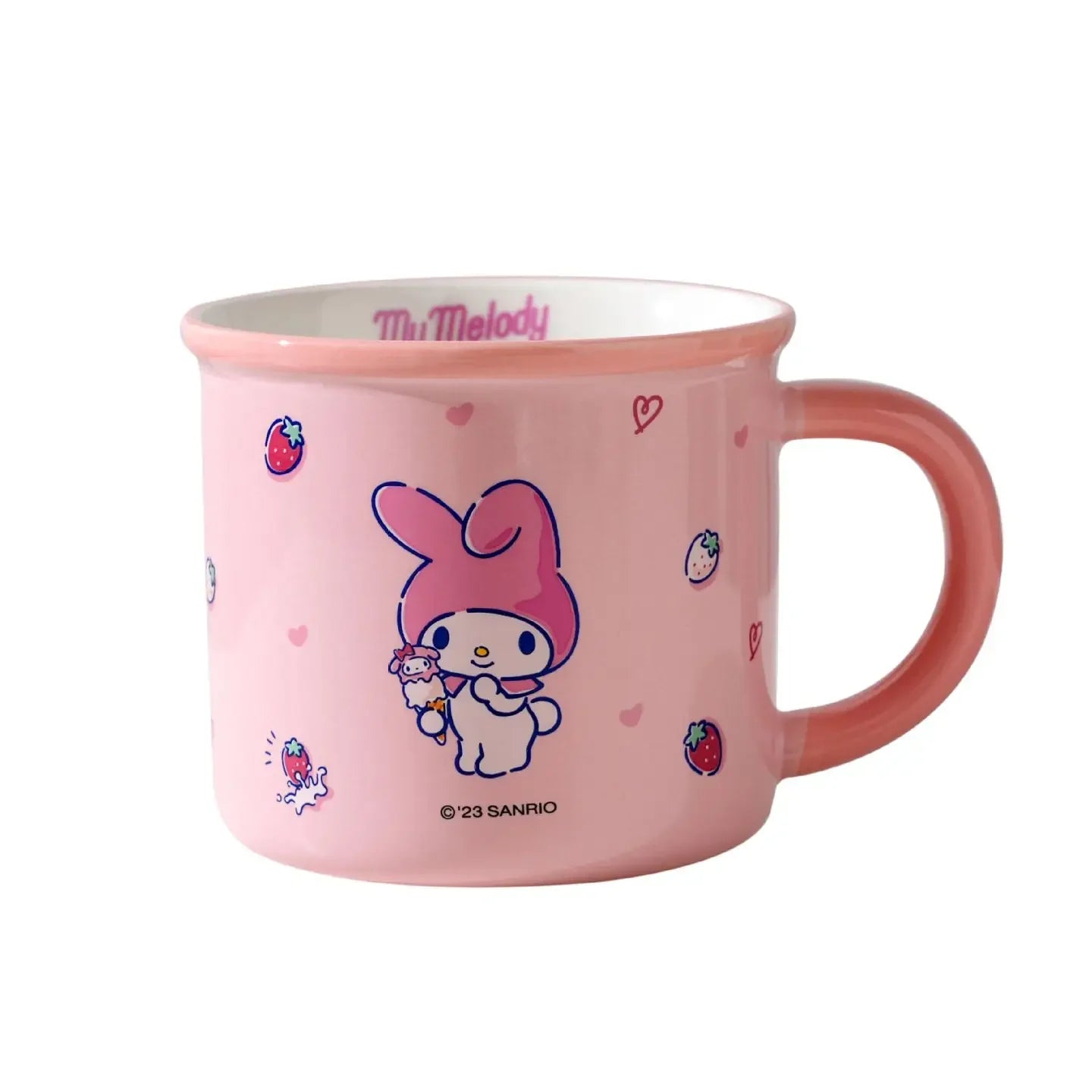 Tumbler Hello Kitty Ceramics Cartoon Printing Household Glass Dormitory Mug Delicate Fashion Practical Lidless Cute Cup