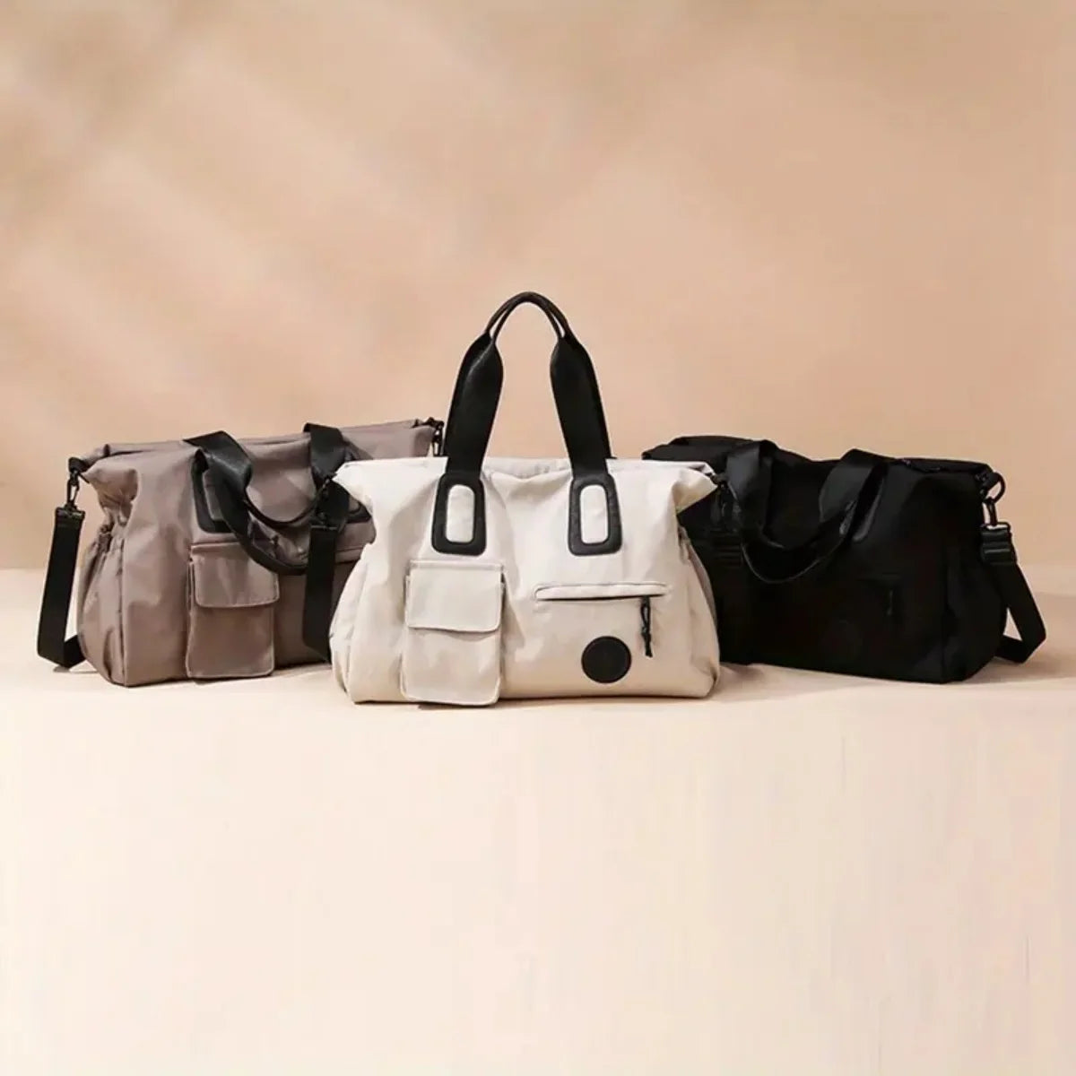 Large-Capacity Travel Handbag, Lightweight Luggage Carry-On, Fitness Bag with Shoulder Strap, Portable Computer Bag, Short-Distance Travel, Portable