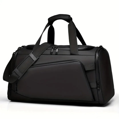 Large capacity multifunctional luggage bag with multiple compartments, suitable for fitness, travel, and overnight travel