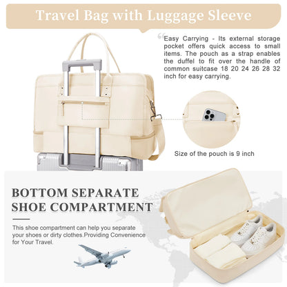 Luggage Travel Bags with a Clothes Bag and Toiletry Bag Large Capacity Daily Commuter Shoulder Bag Woman Tote Bags Handbag Woman