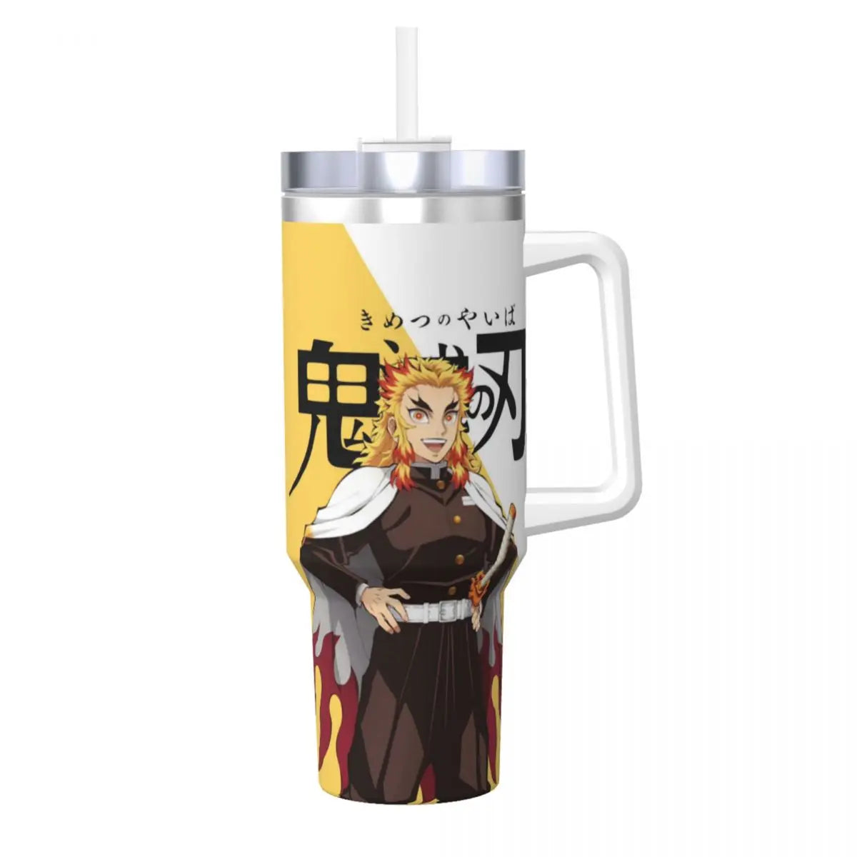 Demon Slayer 40 oz Tumbler with Handle and Straw Lid Stainless Steel Insulated Tumblers Travel