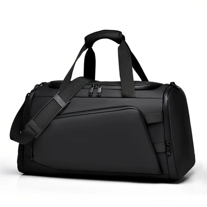 Large capacity multifunctional luggage bag with multiple compartments, suitable for fitness, travel, and overnight travel