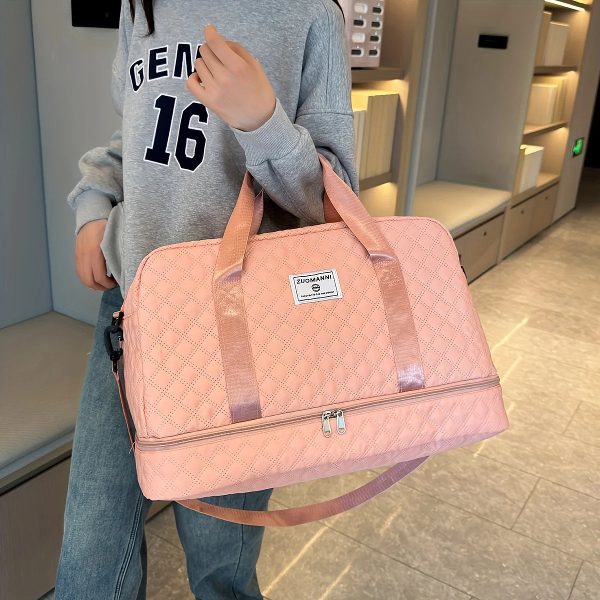 Lightweight Luggage Bag, Large Capacity Travel Duffle Bag Gym Tote Bags, Shoulder Weekender Overnight Bag