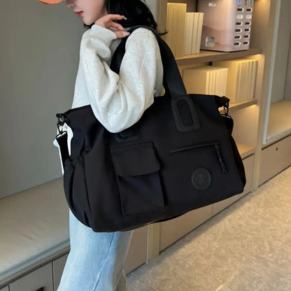 Large-Capacity Travel Handbag, Lightweight Luggage Carry-On, Fitness Bag with Shoulder Strap, Portable Computer Bag, Short-Distance Travel, Portable