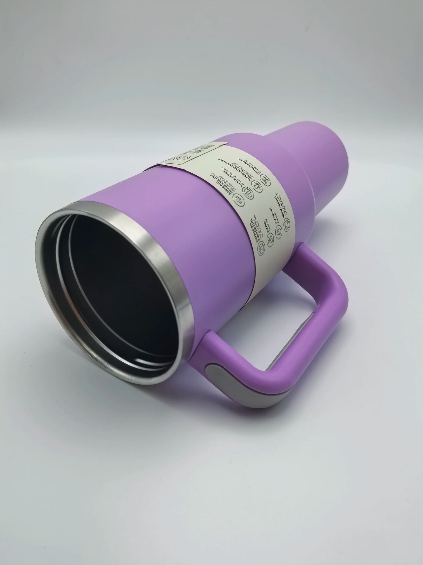 40 oz tumbler with handle and straw | Cup holder for travel | Insulated stainless steel cup | BPA- free |