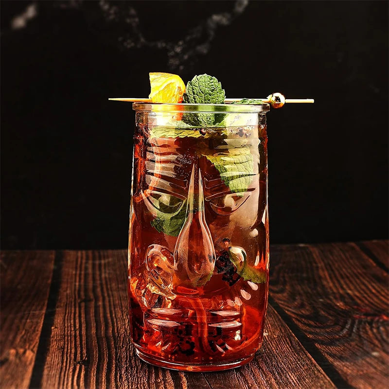 Tiki Glass Tiki Mug Modern Bar Tiki Cooler Clear Tumblers