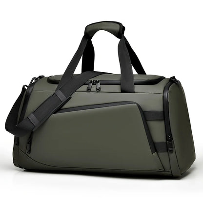 Large capacity multifunctional luggage bag with multiple compartments, suitable for fitness, travel, and overnight travel