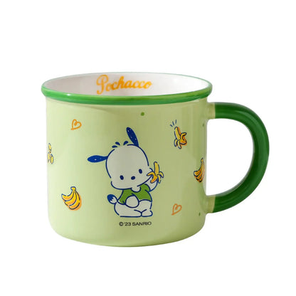 Tumbler Hello Kitty Ceramics Cartoon Printing Household Glass Dormitory Mug Delicate Fashion Practical Lidless Cute Cup