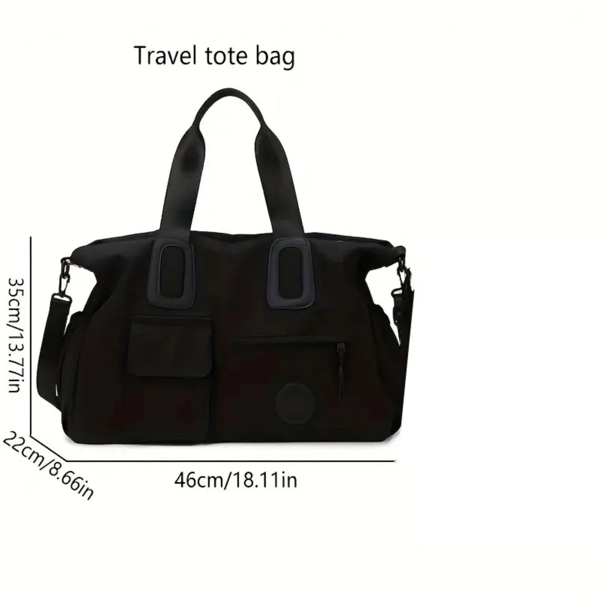 Large-Capacity Travel Handbag, Lightweight Luggage Carry-On, Fitness Bag with Shoulder Strap, Portable Computer Bag, Short-Distance Travel, Portable