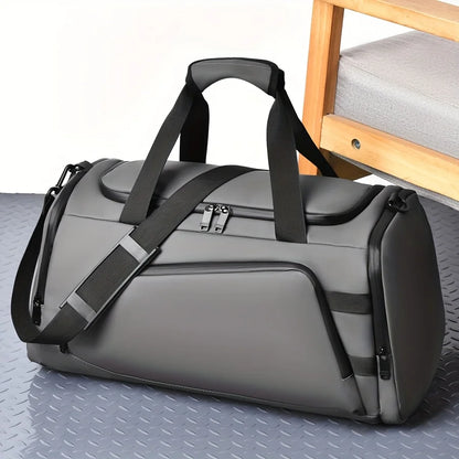 Large capacity multifunctional luggage bag with multiple compartments, suitable for fitness, travel, and overnight travel