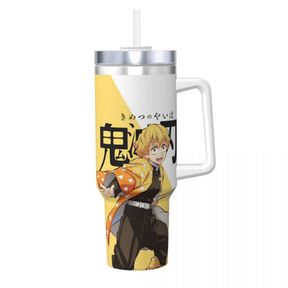 Demon Slayer 40 oz Tumbler with Handle and Straw Lid Stainless Steel Insulated Tumblers Travel