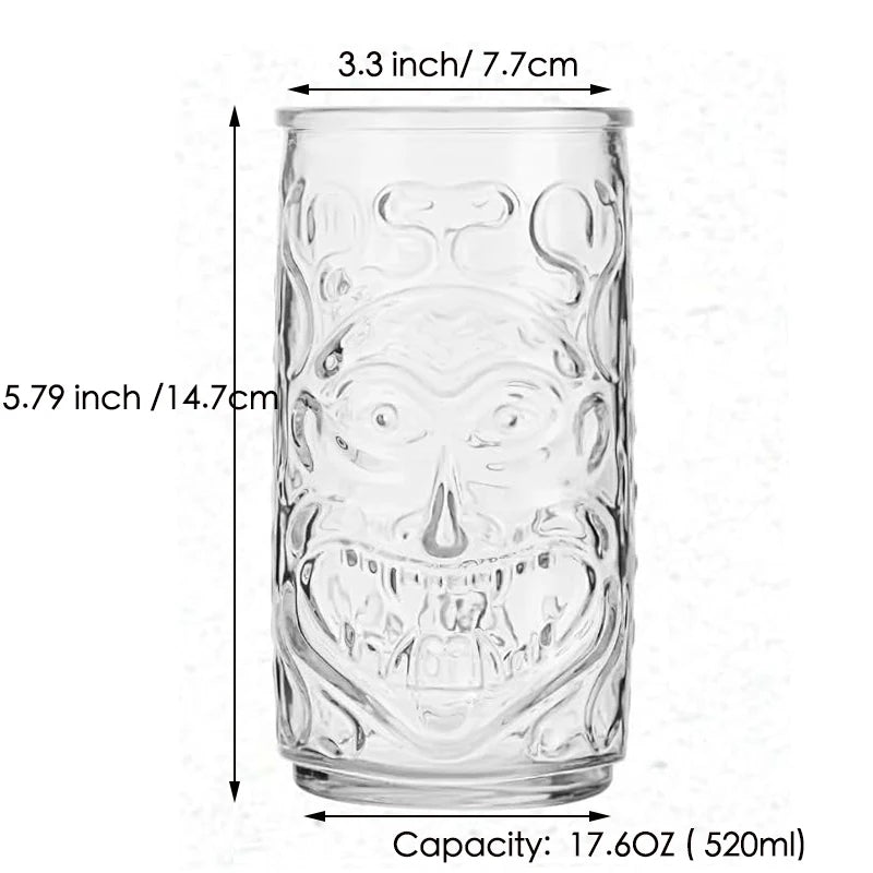 Tiki Glass Tiki Mug Modern Bar Tiki Cooler Clear Tumblers