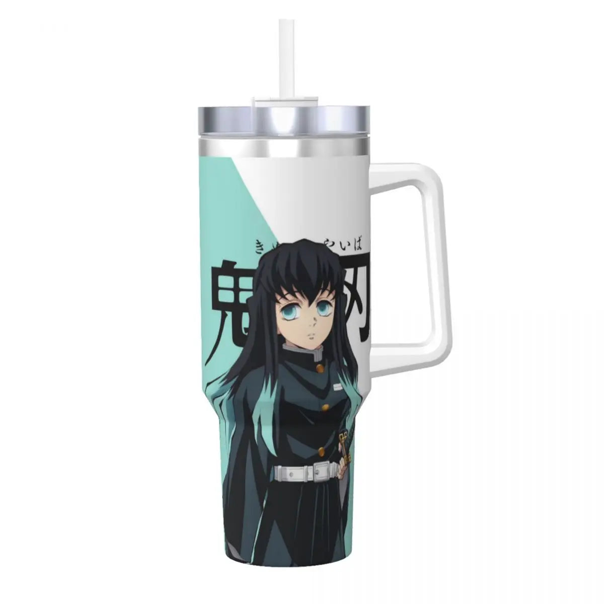 Demon Slayer 40 oz Tumbler with Handle and Straw Lid Stainless Steel Insulated Tumblers Travel