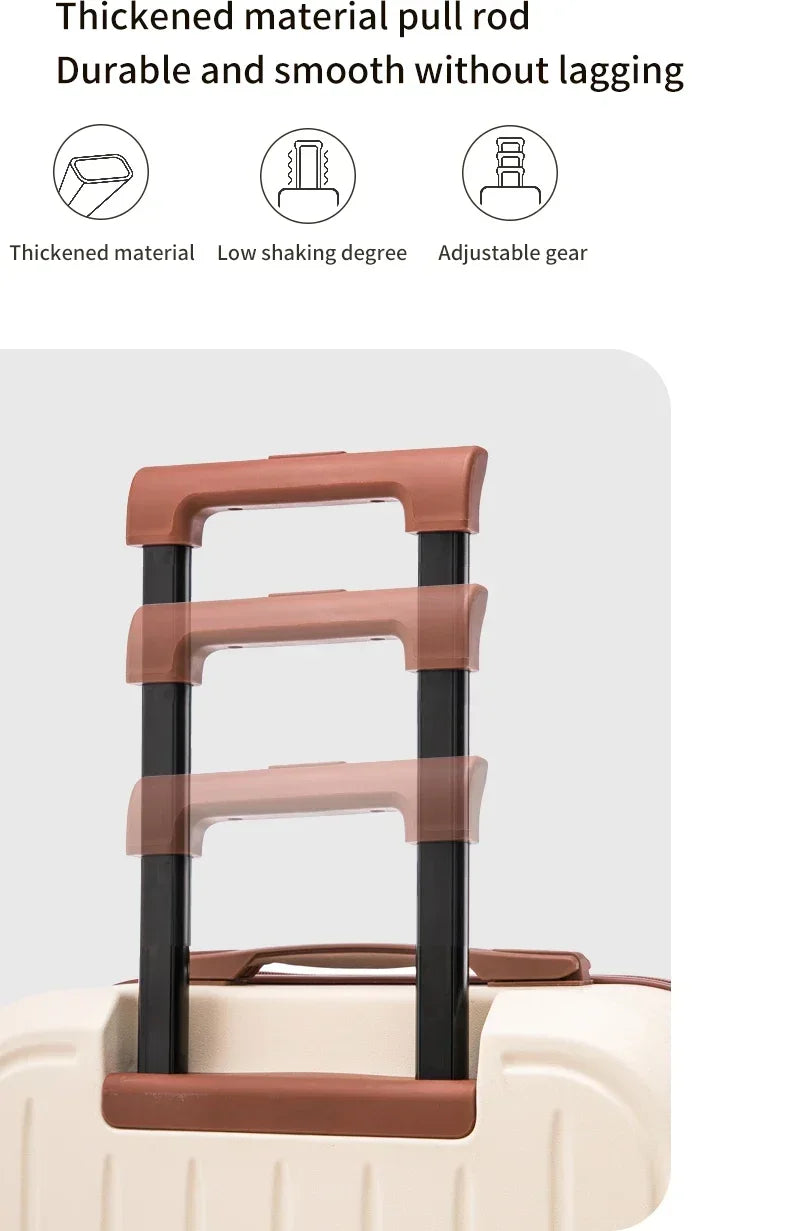 20-28 Inch Aluminum-Magnesium Luggage: Carry-On Trolley with Cup Holder and 4-Wheel Spinner-Durable Lightweight Travel Suitcase