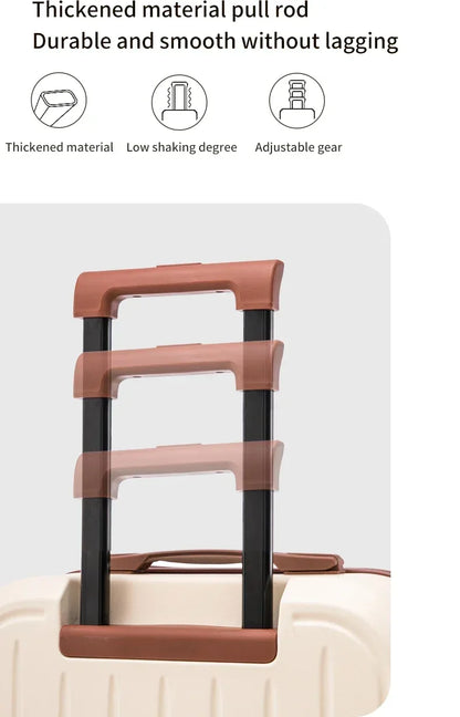 20-28 Inch Aluminum-Magnesium Luggage: Carry-On Trolley with Cup Holder and 4-Wheel Spinner-Durable Lightweight Travel Suitcase