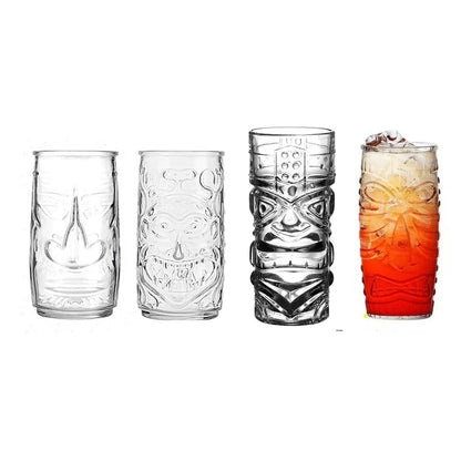 Tiki Glass Tiki Mug Modern Bar Tiki Cooler Clear Tumblers