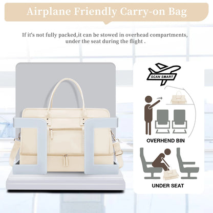 Luggage Travel Bags with a Clothes Bag and Toiletry Bag Large Capacity Daily Commuter Shoulder Bag Woman Tote Bags Handbag Woman