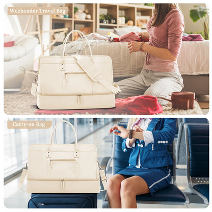 Luggage Travel Bags with a Clothes Bag and Toiletry Bag Large Capacity Daily Commuter Shoulder Bag Woman Tote Bags Handbag Woman